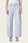 Agolde Low Curve Fray Mid Rise Jeans In Flourish
