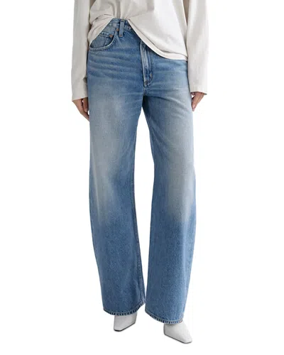 Agolde Low Curve High Rise Tapered Jeans In Venture In Blue