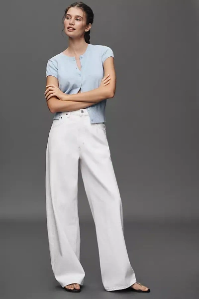 Agolde Low Curve High-rise Tapered Jeans In White