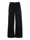 Agolde Low Curve Barrel-leg Jeans In Black
