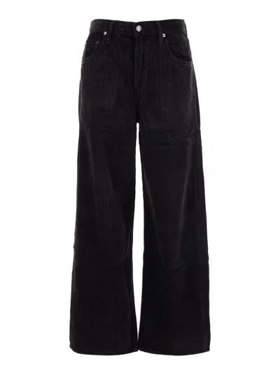 Agolde Denim Pants In Black Tar