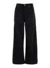 Agolde Low Curve Barrel-leg Jeans In Black