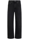 Agolde Fusion Low-rise Organic-cotton Jeans In Black