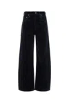 Agolde Brown Relaxed Flat Front Pants In Blue
