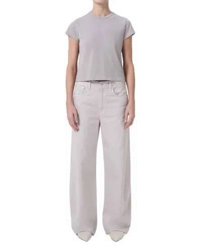 Agolde Low Curve Mid-rise Jeans In Soft Focus In Gray
