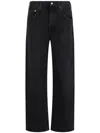 Agolde Fusion Low-rise Organic-cotton Jeans In Black