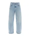 Agolde Luna Pieced High Waist Raw Hem Barrel Jeans In Blue