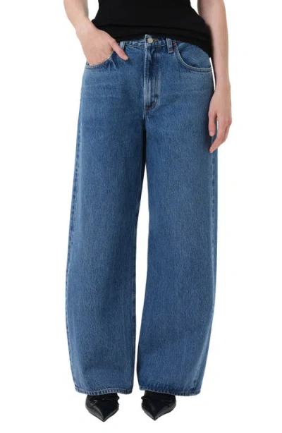 Agolde Keira Low Rise Baggy Jeans In Blue
