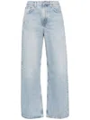 Agolde Luna Pieced High Waist Raw Hem Barrel Jeans In Blue