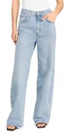 Agolde Blue Low Slung Baggy Jeans In Force