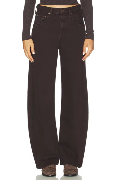 Agolde Low Curve Jeans In Sloe Berry In Brown