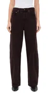 Agolde Low Curve Jeans Sloe Berry In Brown