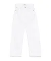 Agolde Five-pocket Denim Trousers In White