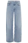 Agolde Low Curve Jeans With Five-pocket Style In Blue