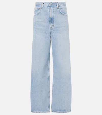 Agolde Kristen High Waist Barrel Jeans In Blue