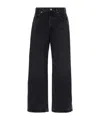 Agolde Low Curve Mid-rise Denim Trousers In Black