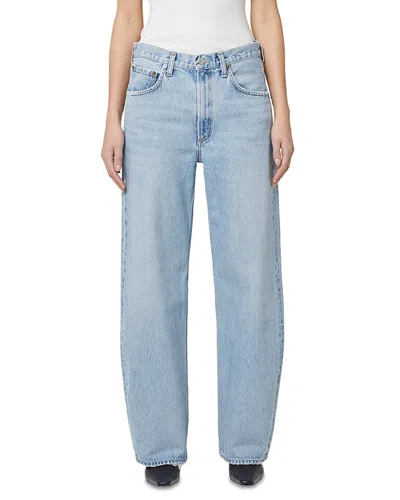 AGOLDE LOW CURVE MID RISE JEANS IN FORCE