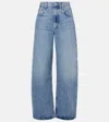Agolde Temple Denim Trousers Belt Loops In Blue