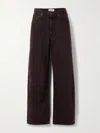 Agolde Womens Sloe Berry (dk Brown) Ren Wide-leg Denim Jeans In Black