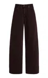 Agolde Low Curve Rigid Mid-rise Tapered Jeans In Brown