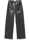 Agolde Recycled Leather Low Curve Jeans In Black
