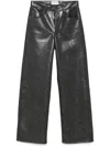Agolde Recycled Leather Low Curve Jeans In Grey