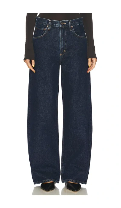 Agolde Womens Reissue (true Ind Rinse) Harper Straight-leg Stretch-denim Jeans In Blue