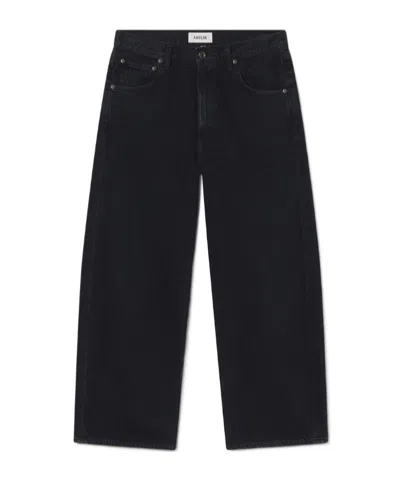 Agolde Low Curved Jeans In Black