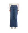 Agolde Low-detailed Wide-leg Jeans In Blue