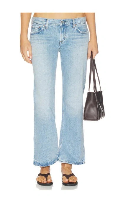 Agolde Low Rise Boot Ankle In Blue