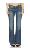 Agolde Low Rise Bootcut Jeans In Combination In Blue