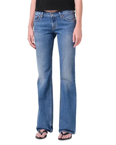 Agolde Low Rise Boot Jeans In Margin In Blue