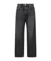 Agolde Low-rise Denim Trousers In Gray