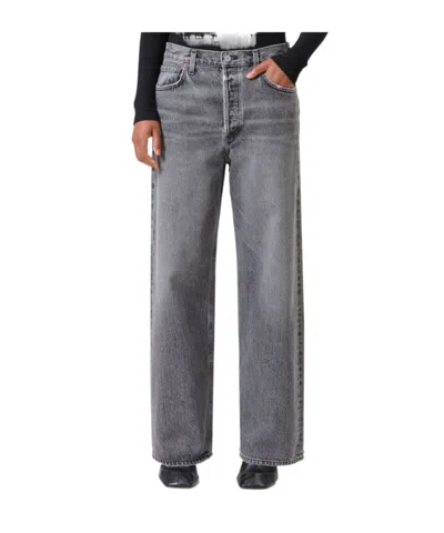 Agolde Low-rise Jeans In Gray