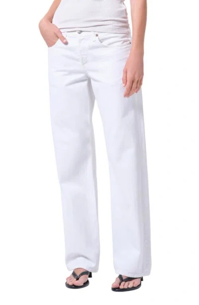 Agolde Low Rise Loose Fit Jeans In White