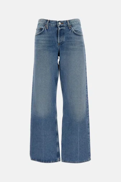 Agolde Low Rise Loose In Vault Jeans In Blue