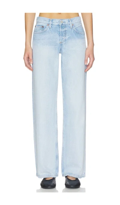 Agolde Low Rise Loose Jeans In Blue