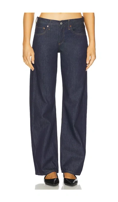 Agolde Low Rise Loose Jeans In Blue