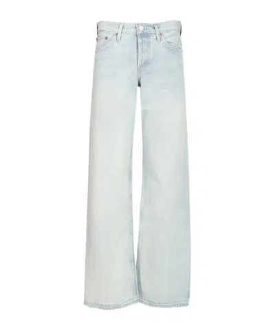 Agolde Low Rise Loose Jeans In Blue