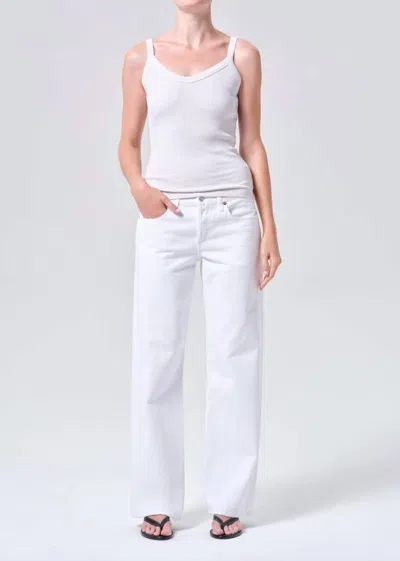 Agolde Low Rise Loose Jeans In Marshmallow In Multi