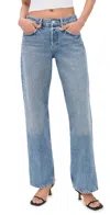 Agolde Low Rise Baggy Jeans In Vault In Blue