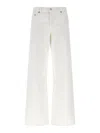 Agolde Vana Fold Wide-leg Jeans In White