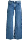 Agolde Womens Enroll Harper Straight-leg Stretch-denim Jeans In Blue