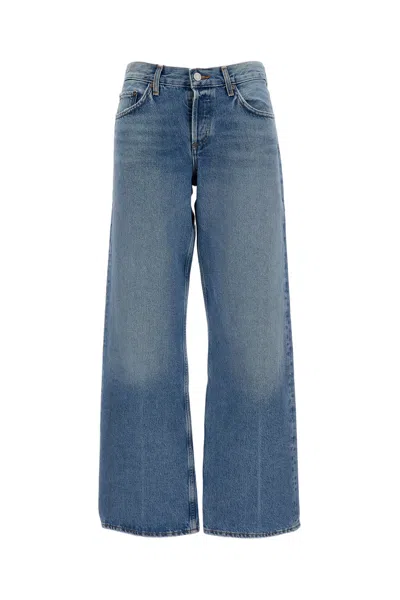 Agolde Low Rise Loose Vault Jeans In Blue