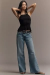 Agolde Low-rise Loose Wide-leg Jeans In Blue
