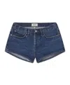 Agolde Dame High Waist Mid Length Relaxed Denim Shorts In Blue