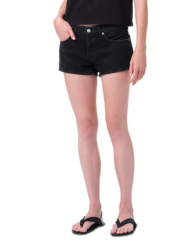 Agolde Low Rise Parker Shorts In Black
