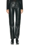 Agolde Recycled Leather Kick Boot In Black