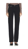 Agolde Low Rise Slim Jeans In Black