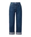 Agolde Low-rise Straight-leg Denim Trousers In Blue